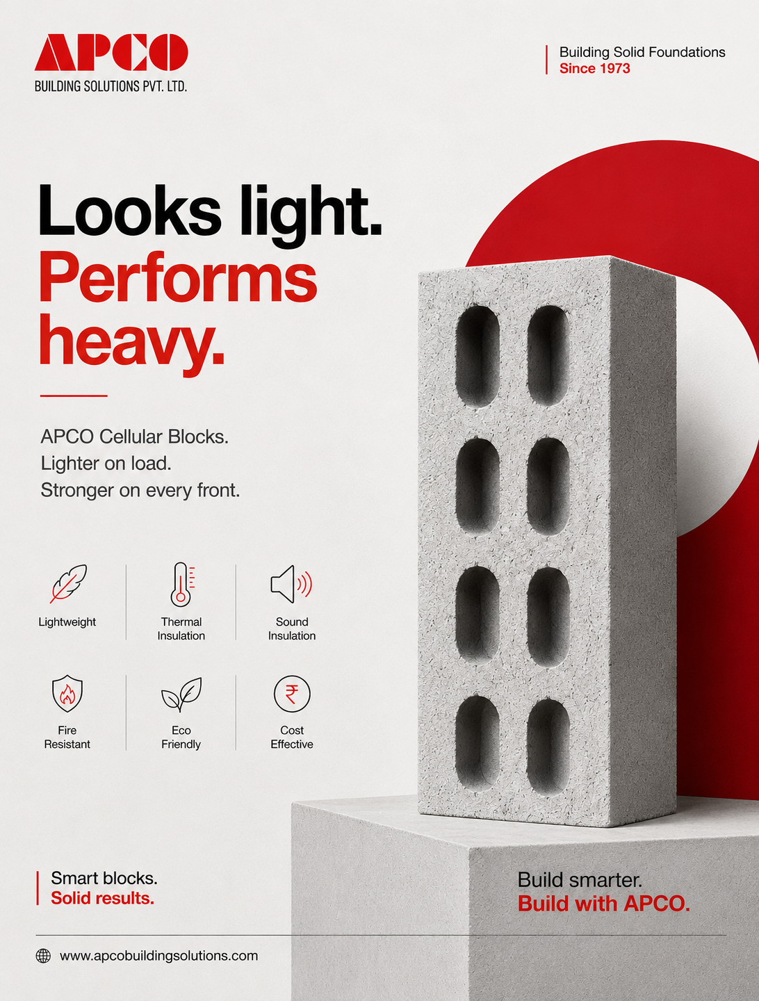 APCO Cellular Blocks creative: Looks light. Performs heavy.