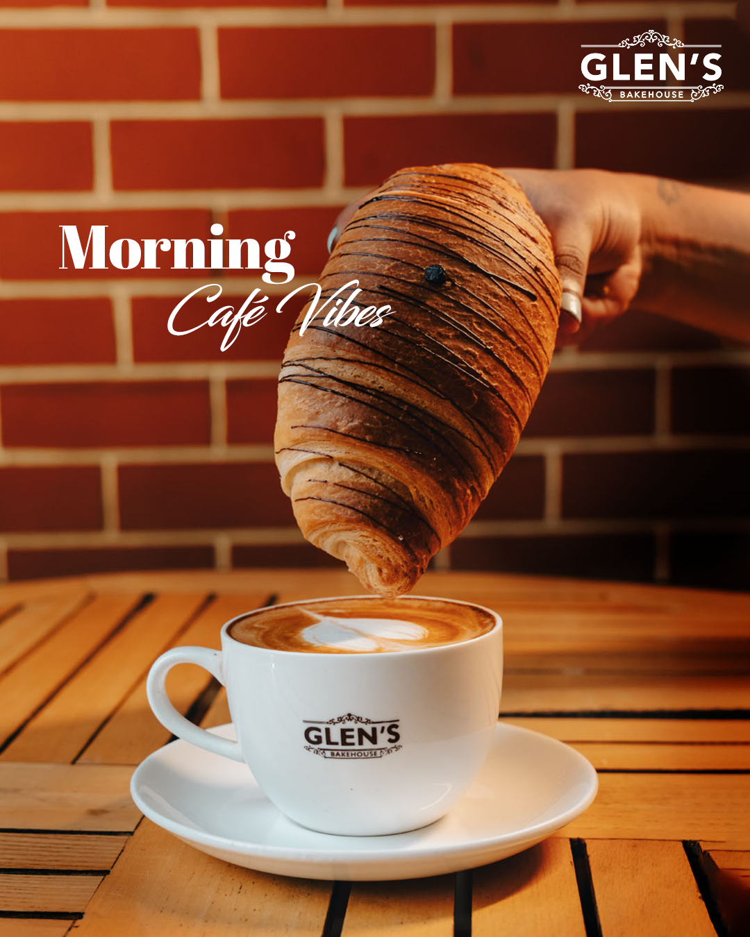 Glen’s Bakehouse “Morning Café Vibes” croissant and coffee creative